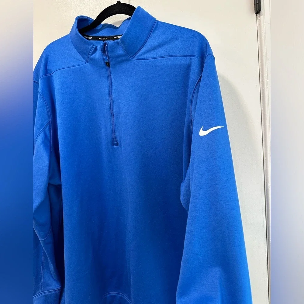 Nike men's XXL Golf therma pullover, 1/2 zip, blue,‎ standard fit